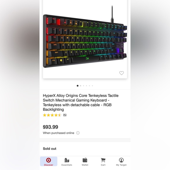 Hyper X Gaming Keyboard with Galaxy Keycaps - Picture 2 of 3